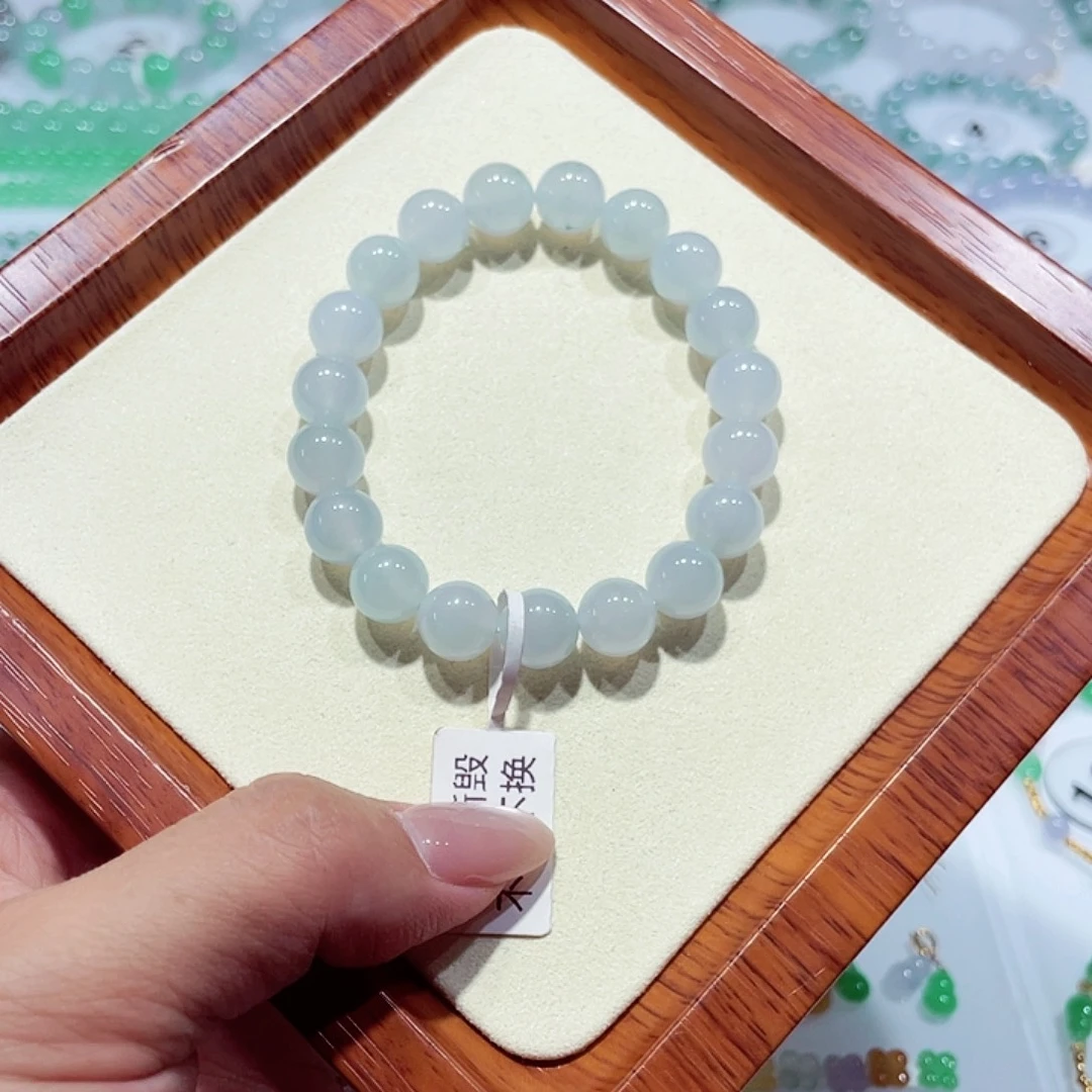 翡翠未镶嵌手链天然缅甸翡翠A货卡10