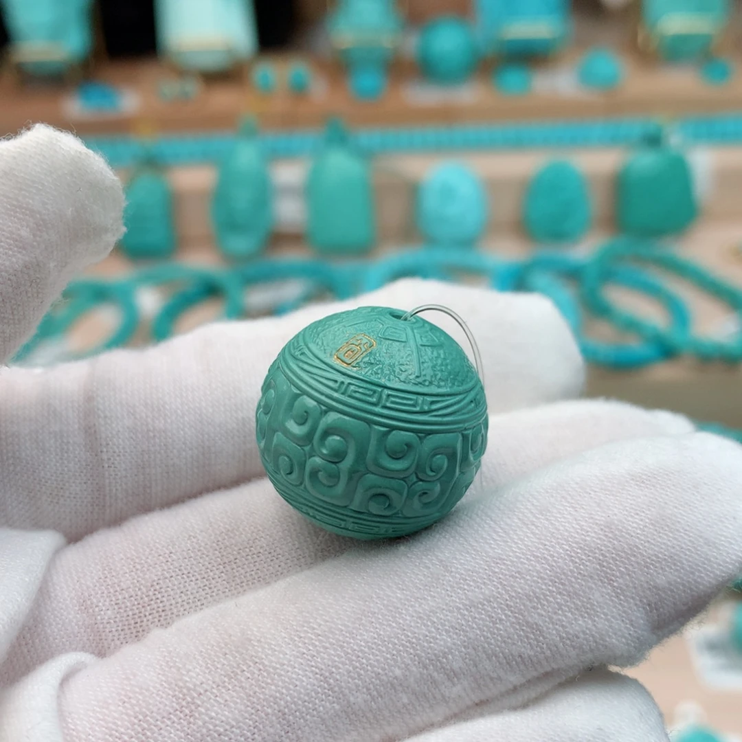 绿松石未镶嵌珠宝奇石20.5mm