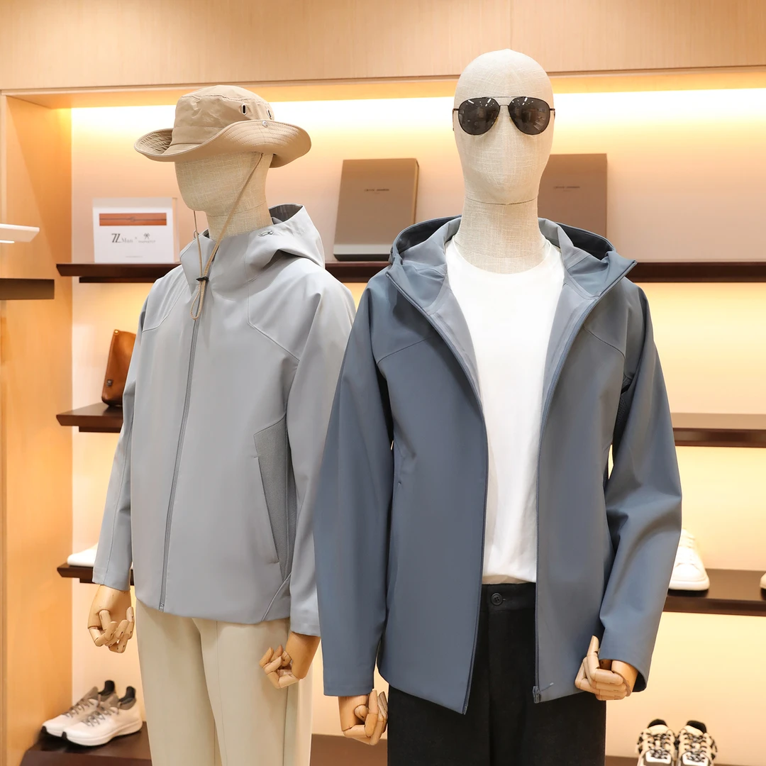 山野户外2025秋冬季新款机能风三防压胶软壳冲锋薄绒夹克外套1350