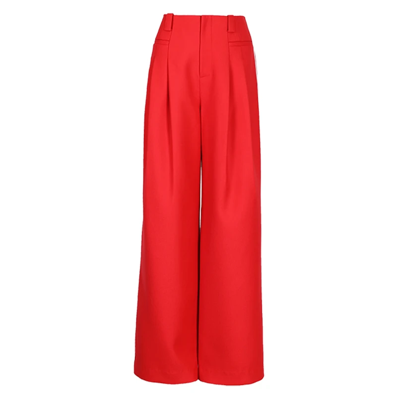 WRONG 告别专属价 // 圣诞红羊毛廓形长裤 WP88SW758