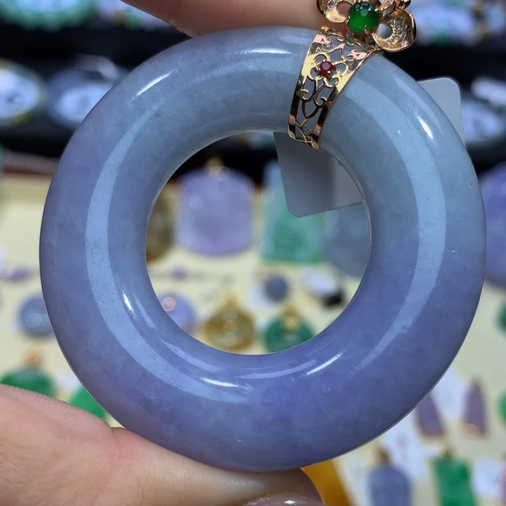 翡翠手链18K金镶嵌翡翠