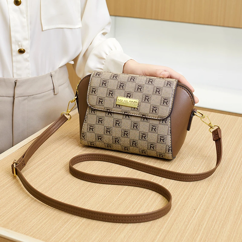 2025新款百搭时尚女包时尚女士单肩斜跨高级贝壳小包外出