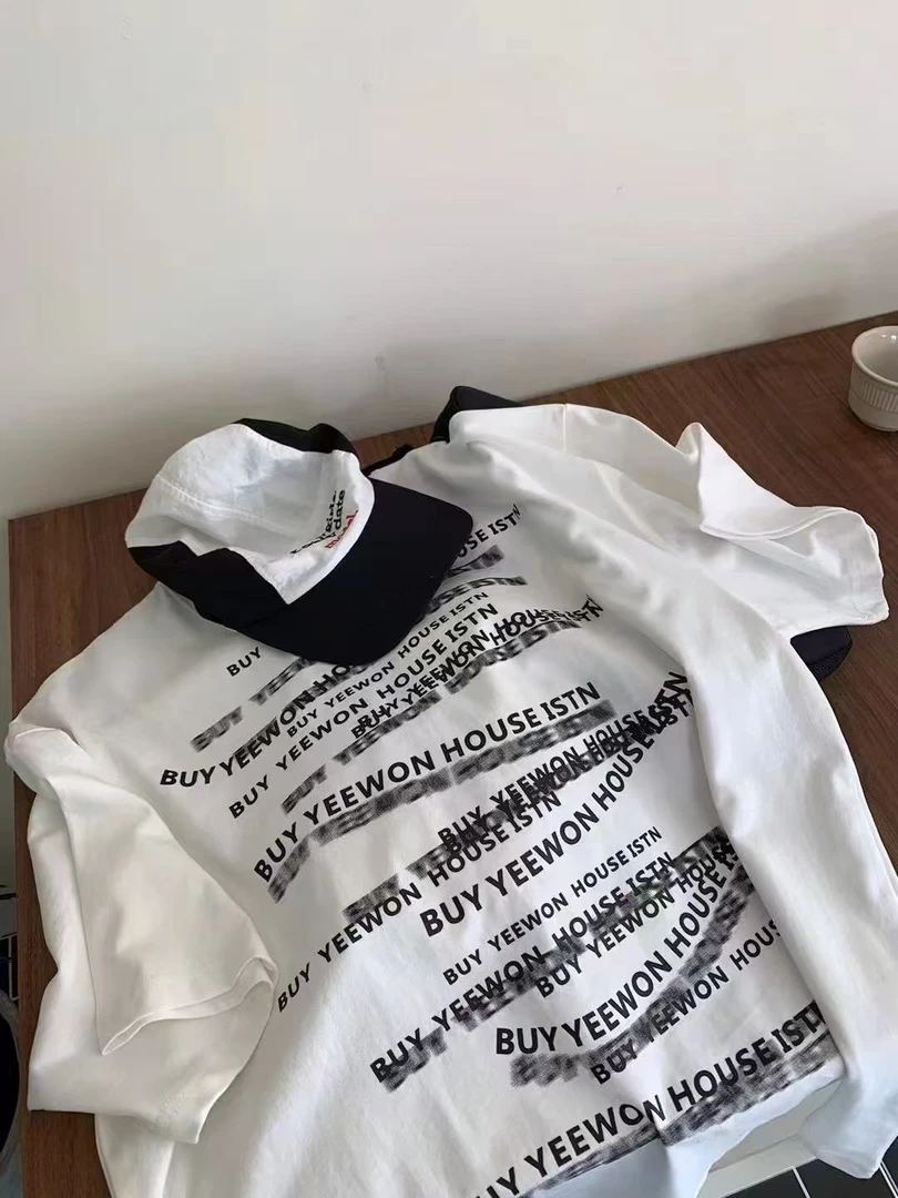 冰淇淋-字母t恤短袖潮牌