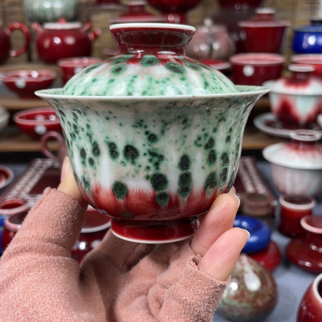 景德镇原矿陶瓷 元宝盖碗