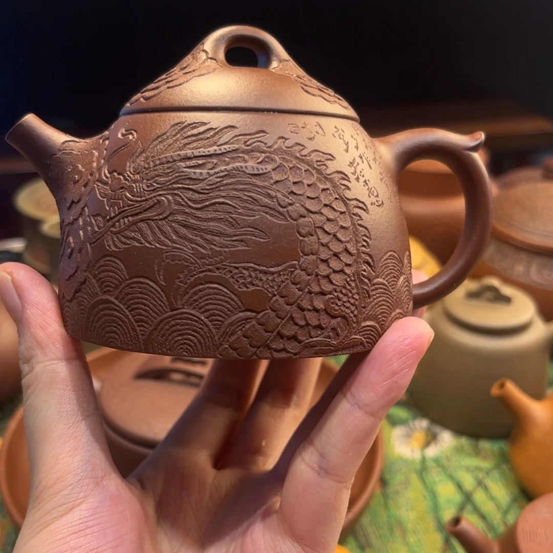 三***仙茶壶紫砂秦权210cc龙