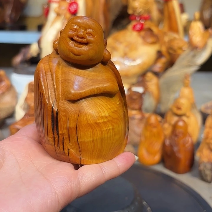 柏木太行崖柏弥勒佛