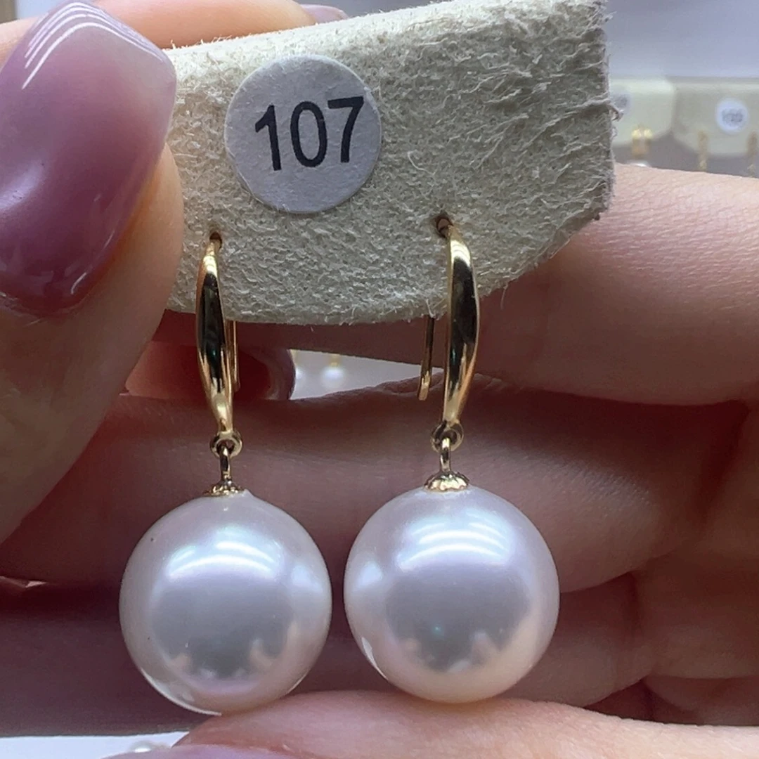银S925镶嵌淡水珍珠耳饰