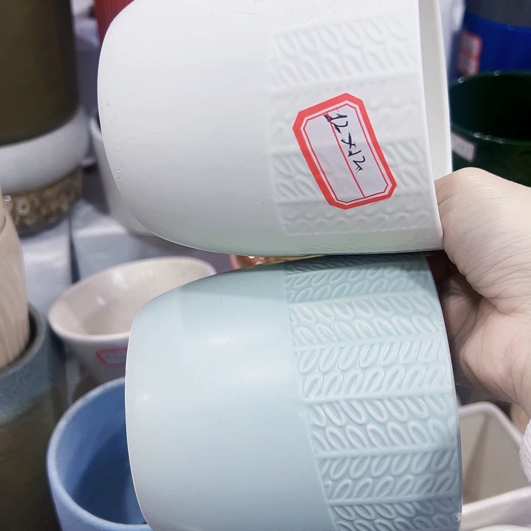 有孔外贸尾单陶瓷花盆凑10米包邮