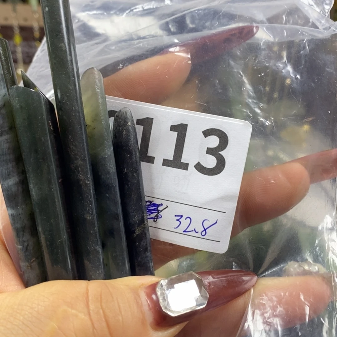 蛇纹石玉未镶嵌发饰