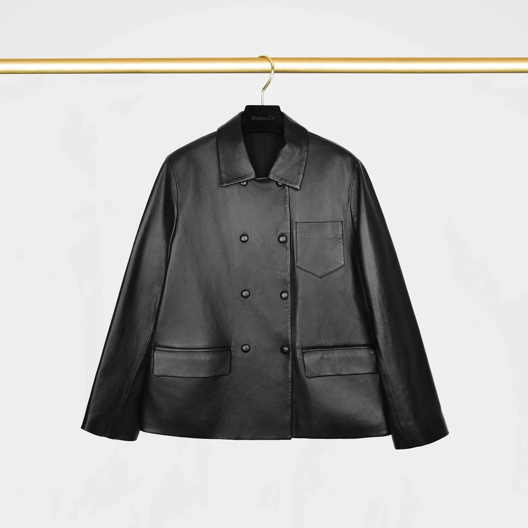 我是摩羯 纸皮小香 英国进口半植鞣油蜡羊皮秋季长袖外套