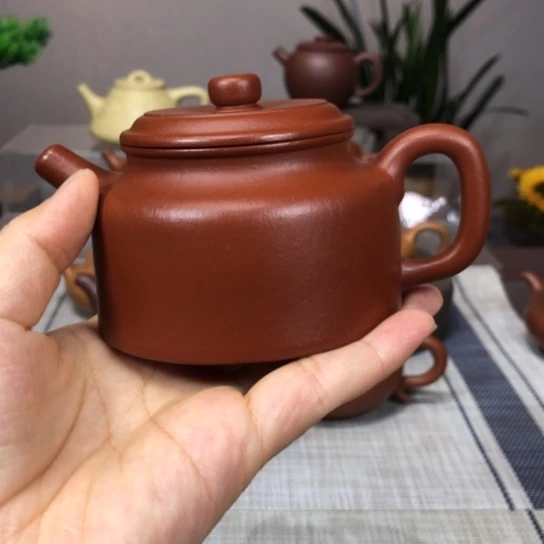 【***<茶壶紫砂全手工生砂生料德中180cc微瑕不退