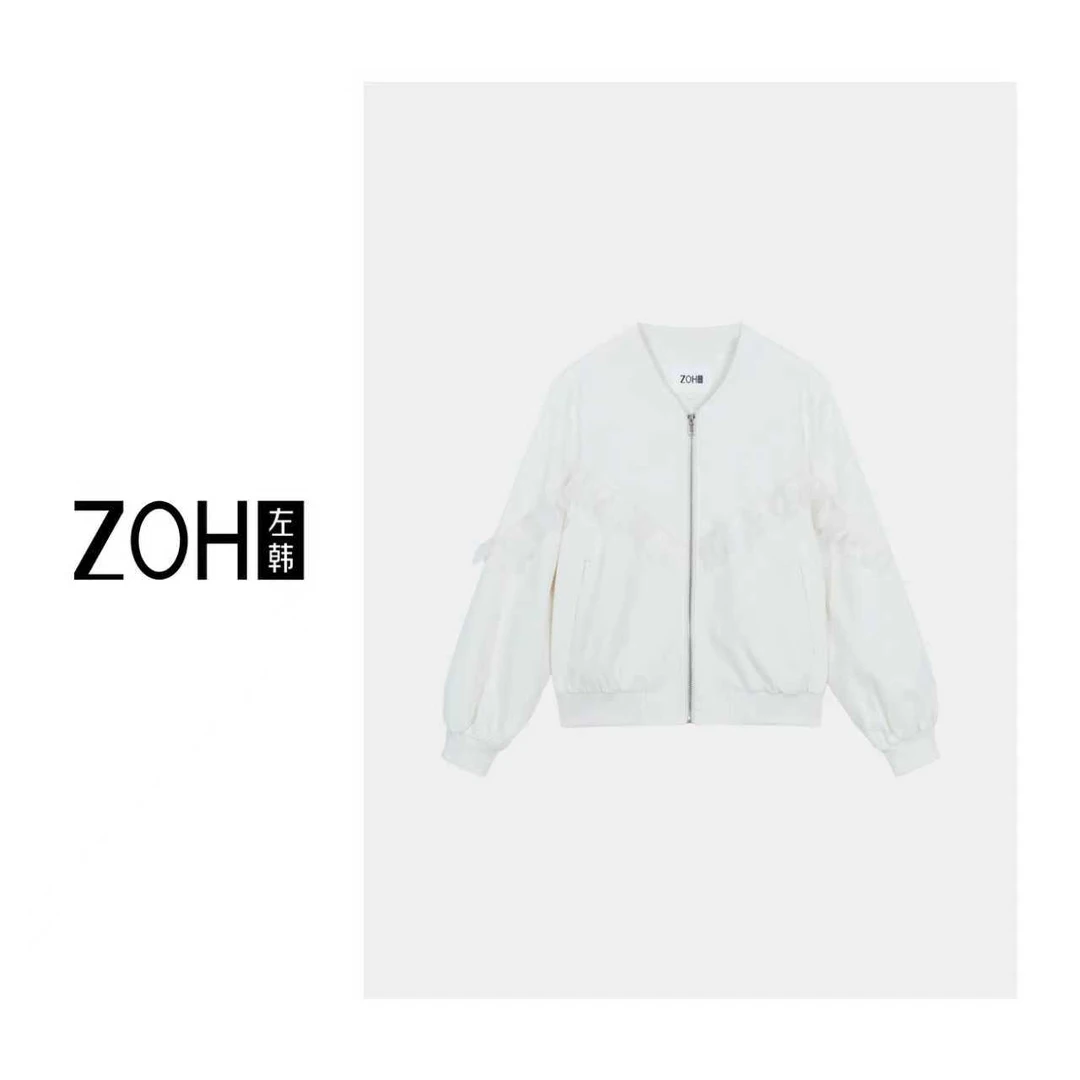 “奶白棒球服“韩系小众设计感夹克K041