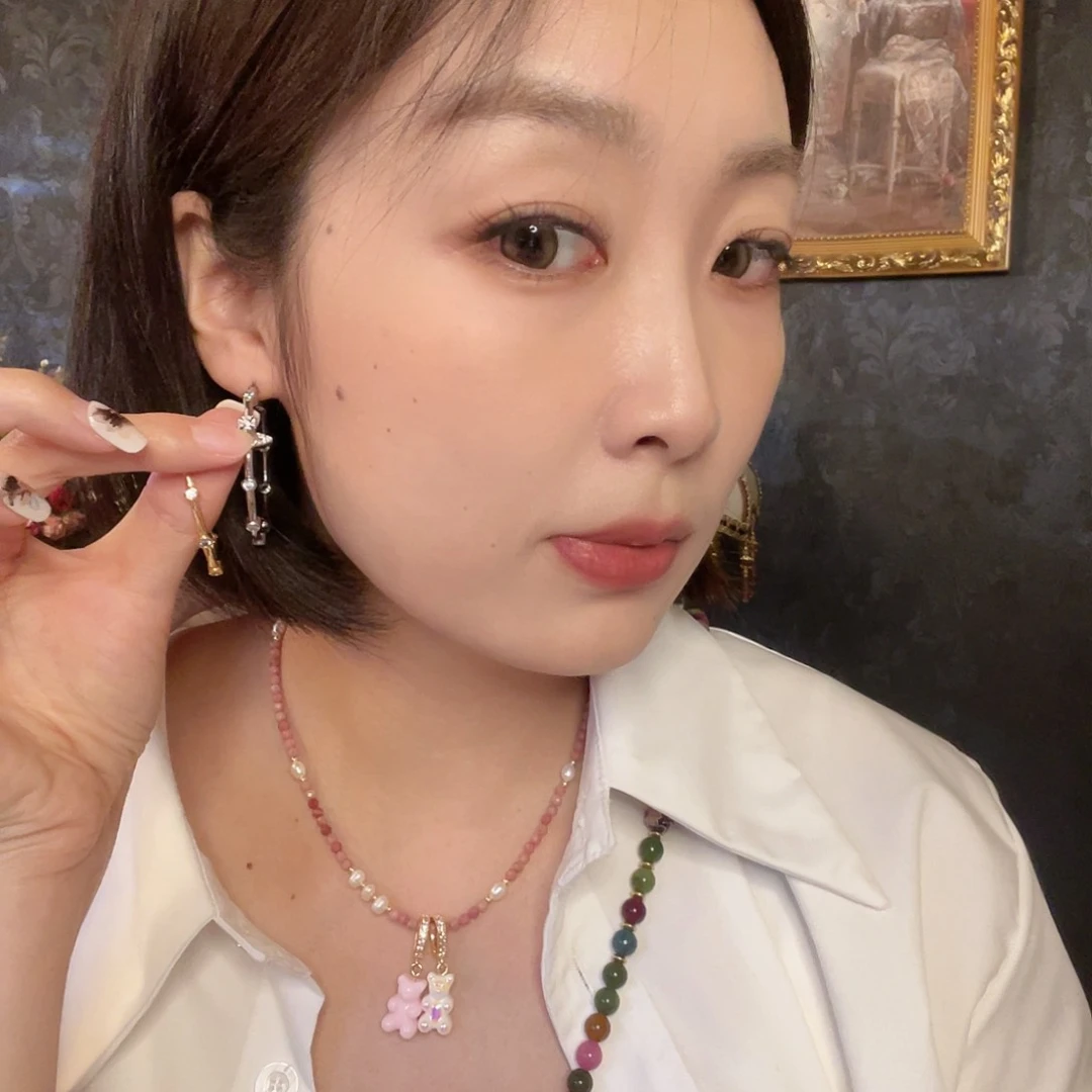 黄铜琉璃合金大耳圈 金银色备注