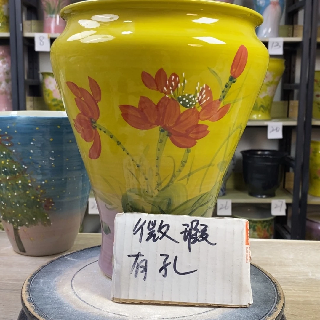 景德镇手工手绘陶瓷花盆