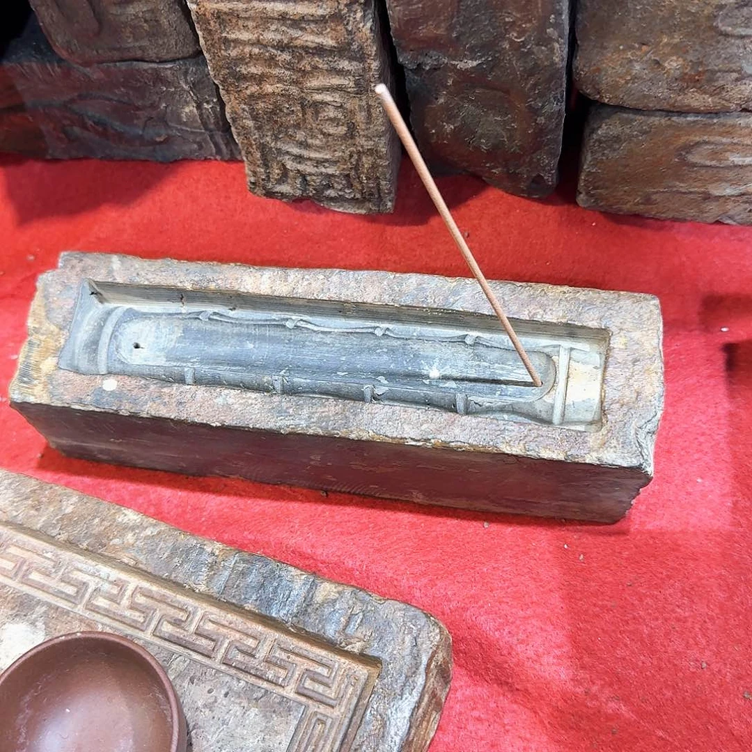 老砖茶台，砚台，画像砖