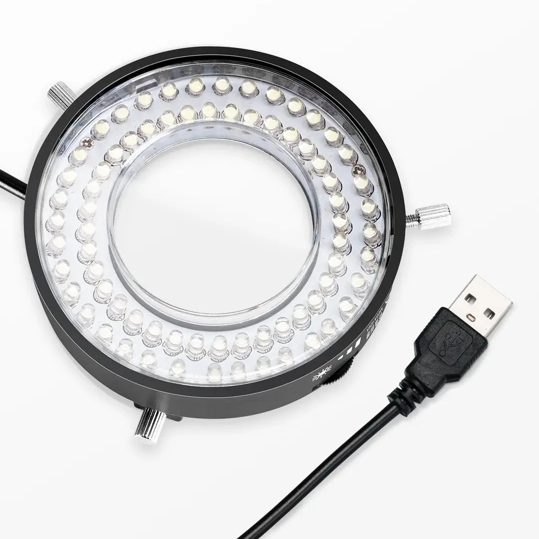 百造无影灯显微镜光源灯72灯珠USB可调亮度显微镜补光灯维修专用