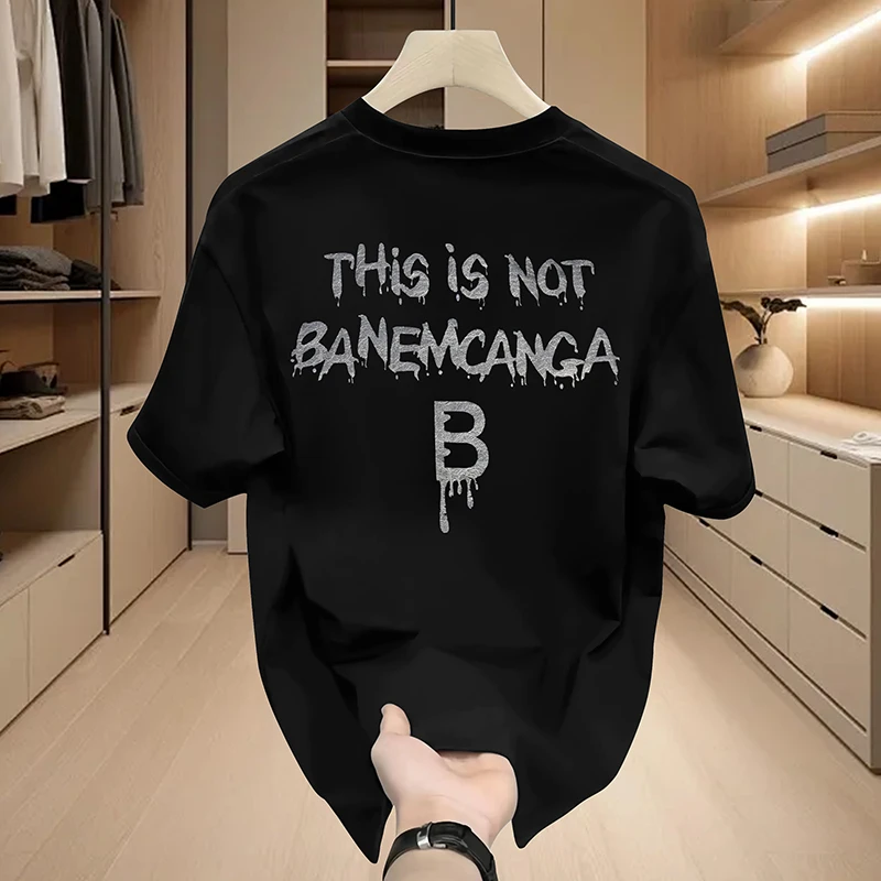 【大码300斤可穿潮牌奢品-巴家字母2】T2019夏季新款印花气场强大短