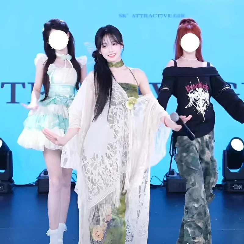 【网红同款】新款蕾丝披肩汉服女新中式国风日常旗袍套装新款春夏