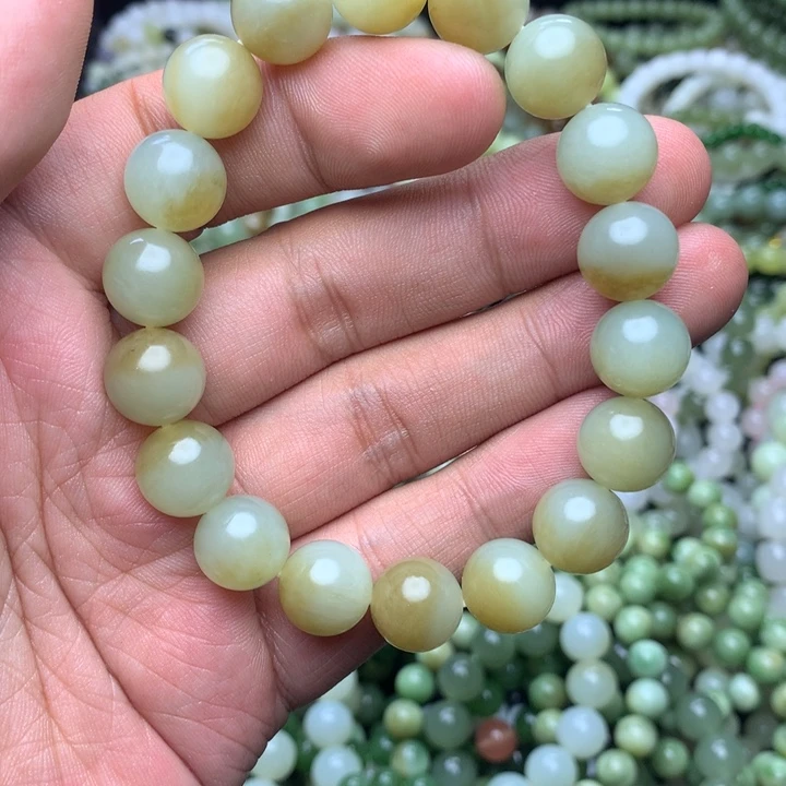 和田玉未镶嵌手串新疆和田玉 且末料