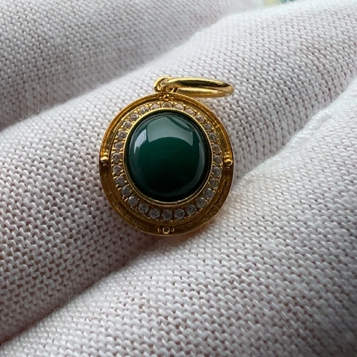 绿松石18K金镶嵌珠宝奇石