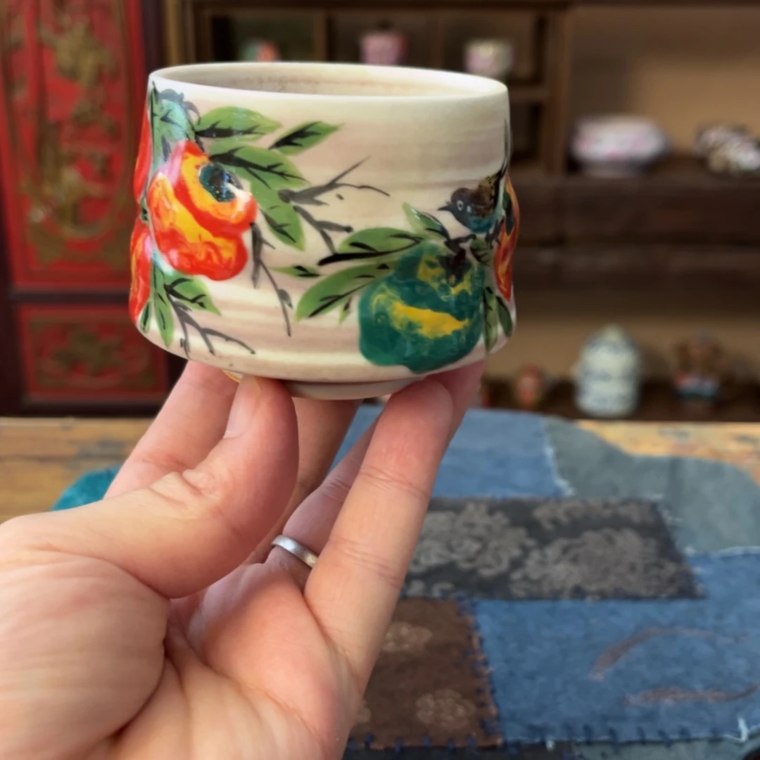 柴烧手工手绘陶瓷