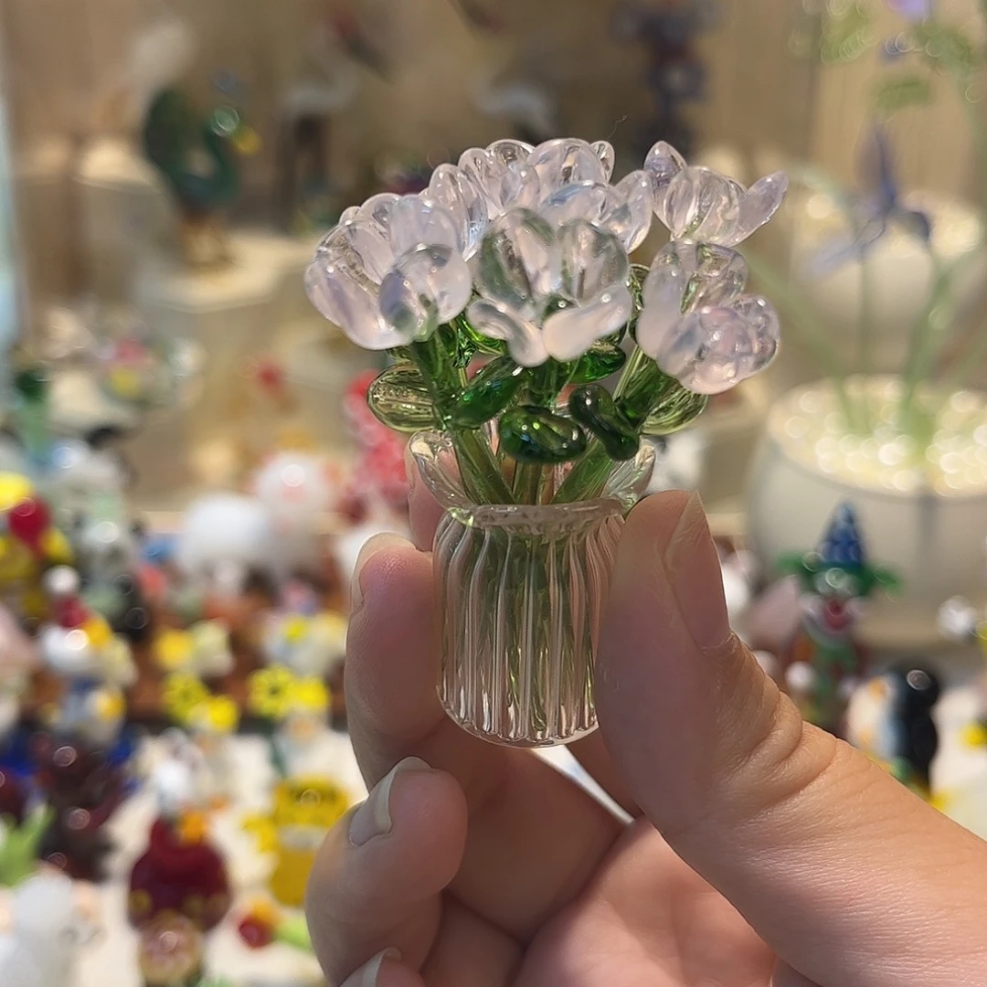 手工艺品琉璃小野花