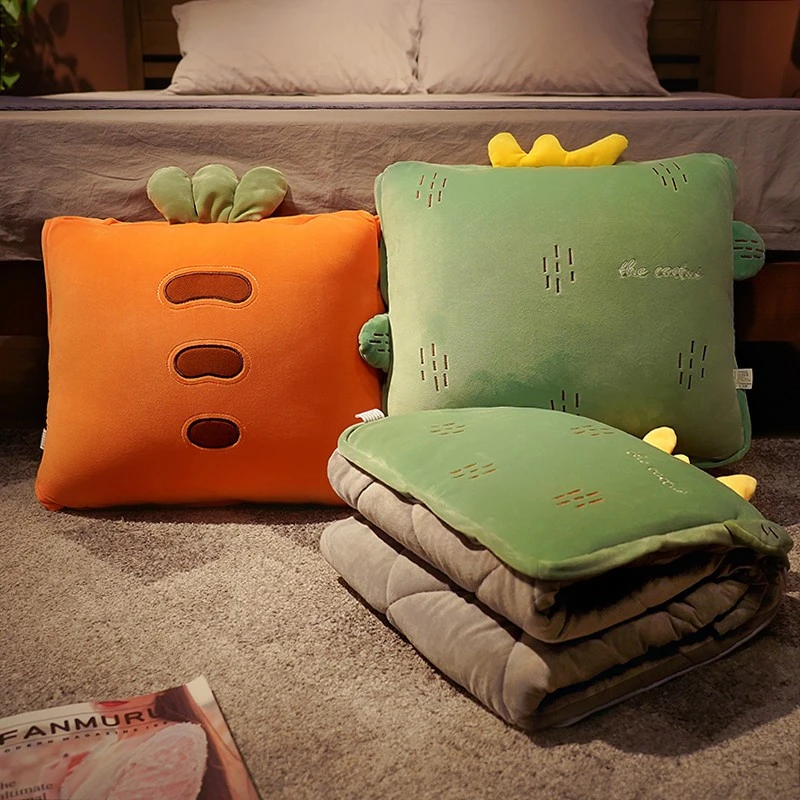 夏季加厚抱枕被子两用毯子二合一沙发靠枕办公室午睡小枕头汽车载