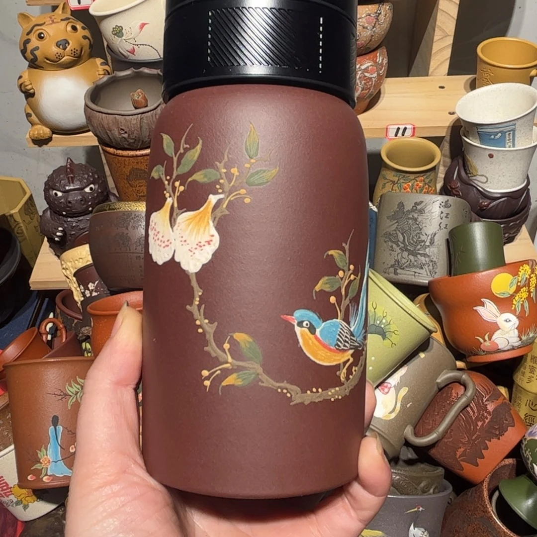 紫砂茶杯流*渡宜兴紫砂主人杯