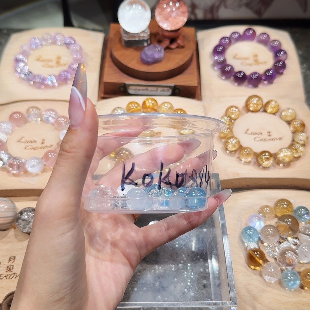 K****银S925镶嵌手链烟晶