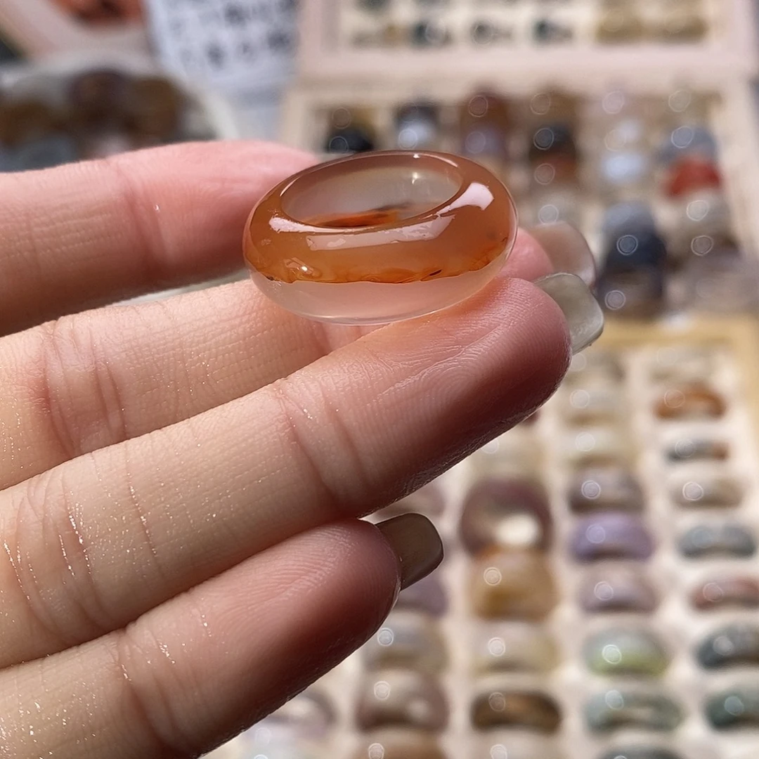 未镶嵌戒指玛瑙/玉髓A 41不退换港12