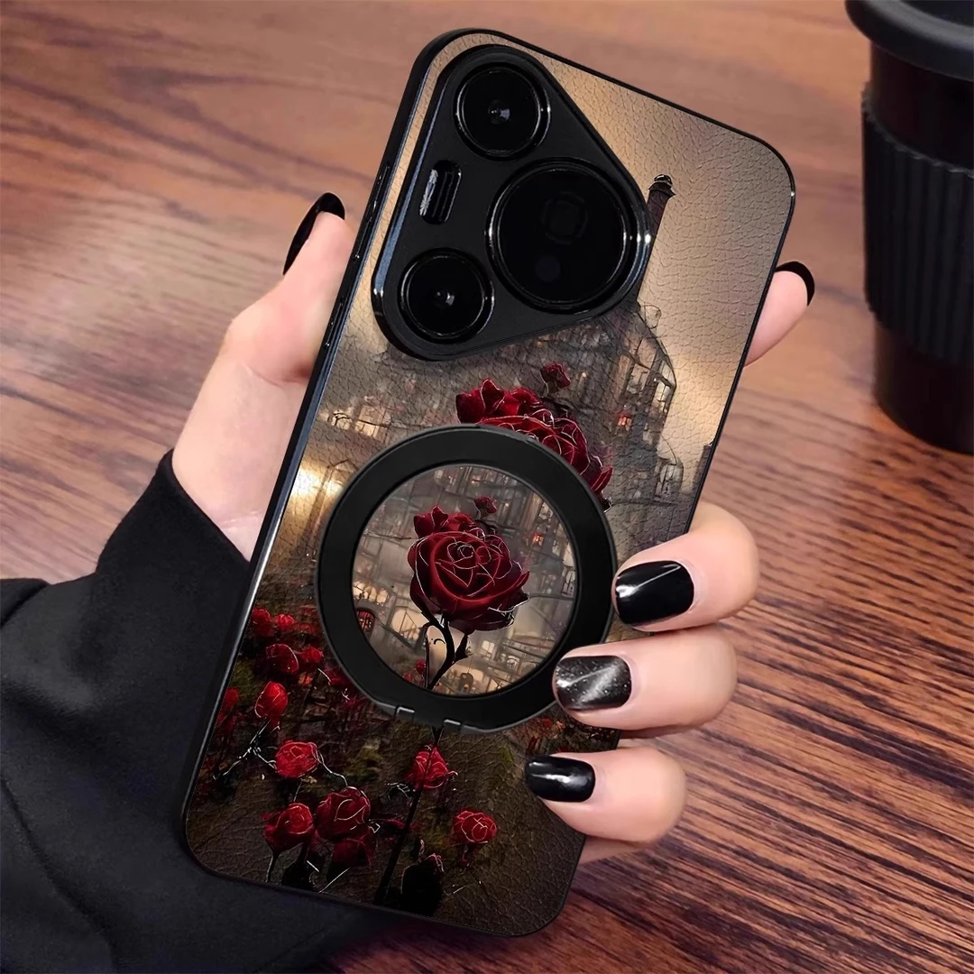 玫瑰城堡适用华为pura80pro手机壳新款70ultra保护套防摔p60全包