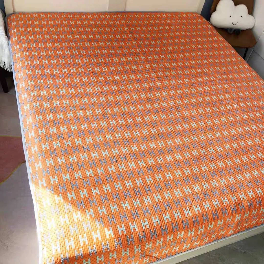 【艾玛橙】华夫格床盖双人2*2.3米