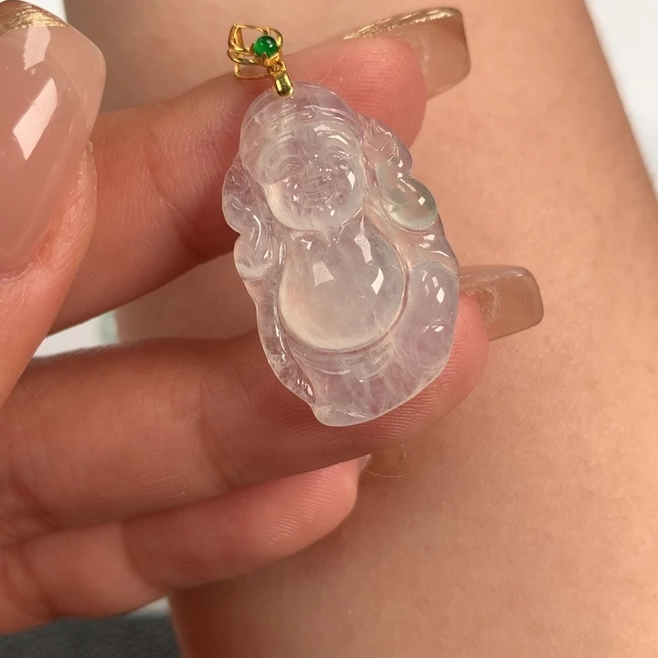 翡翠颈饰18K金镶嵌庆*冰丝