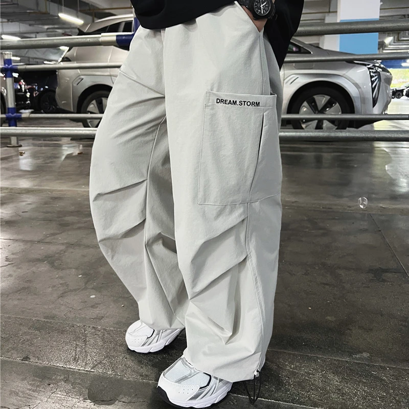 【现货】2025夏装男童速干透气收脚防蚊裤中大童宽松运动轻薄长裤