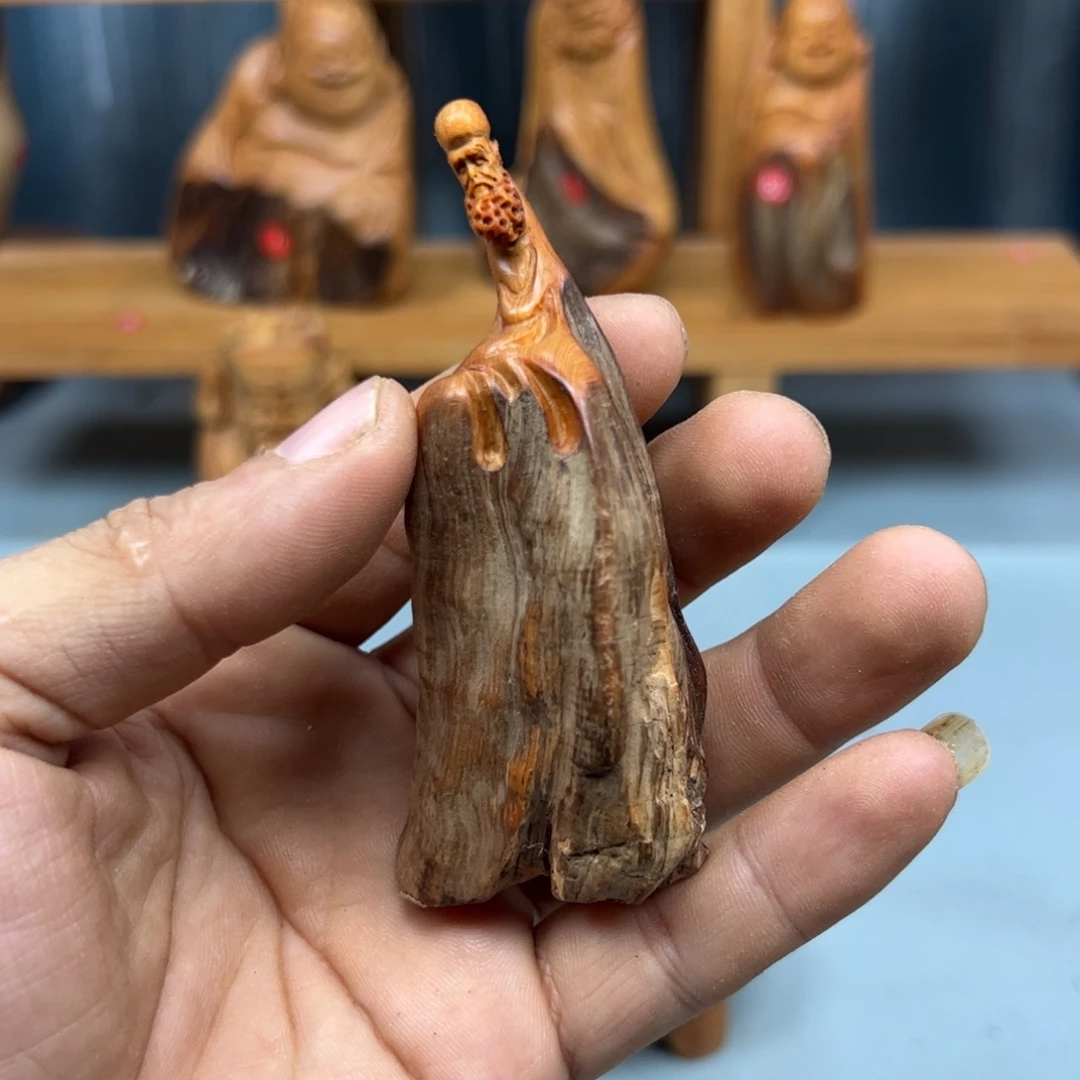 周***木崖柏木摆件手把件
