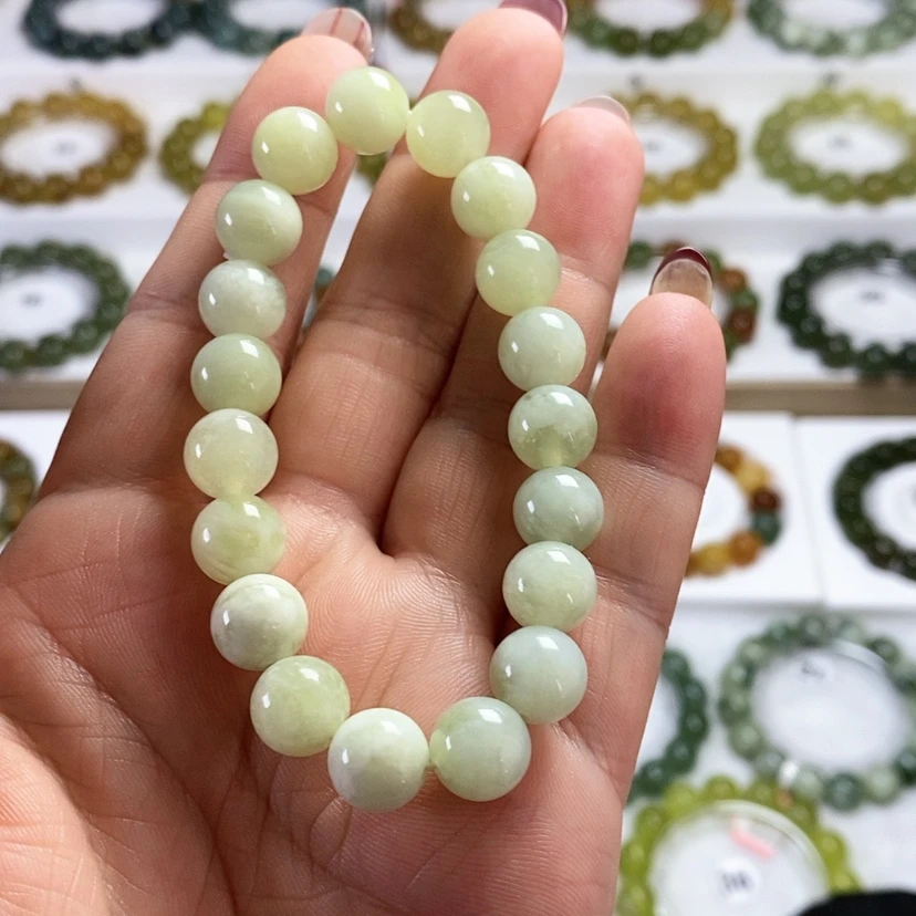 【闪购商品】未镶嵌岫玉手链卡10