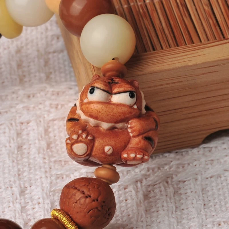 鹿角根付老虎DIY配饰手串项链吊坠手机挂件