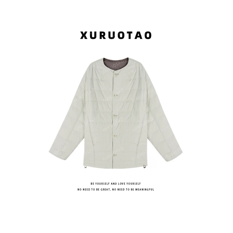 XURUOTAO 【塔斯特棉服】100棉秋冬保暖中长款绿米色外套 T5946