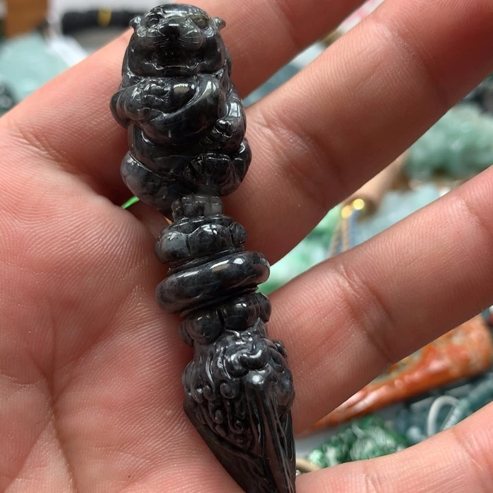 翡翠颈饰未镶嵌保真天然a货翡翠