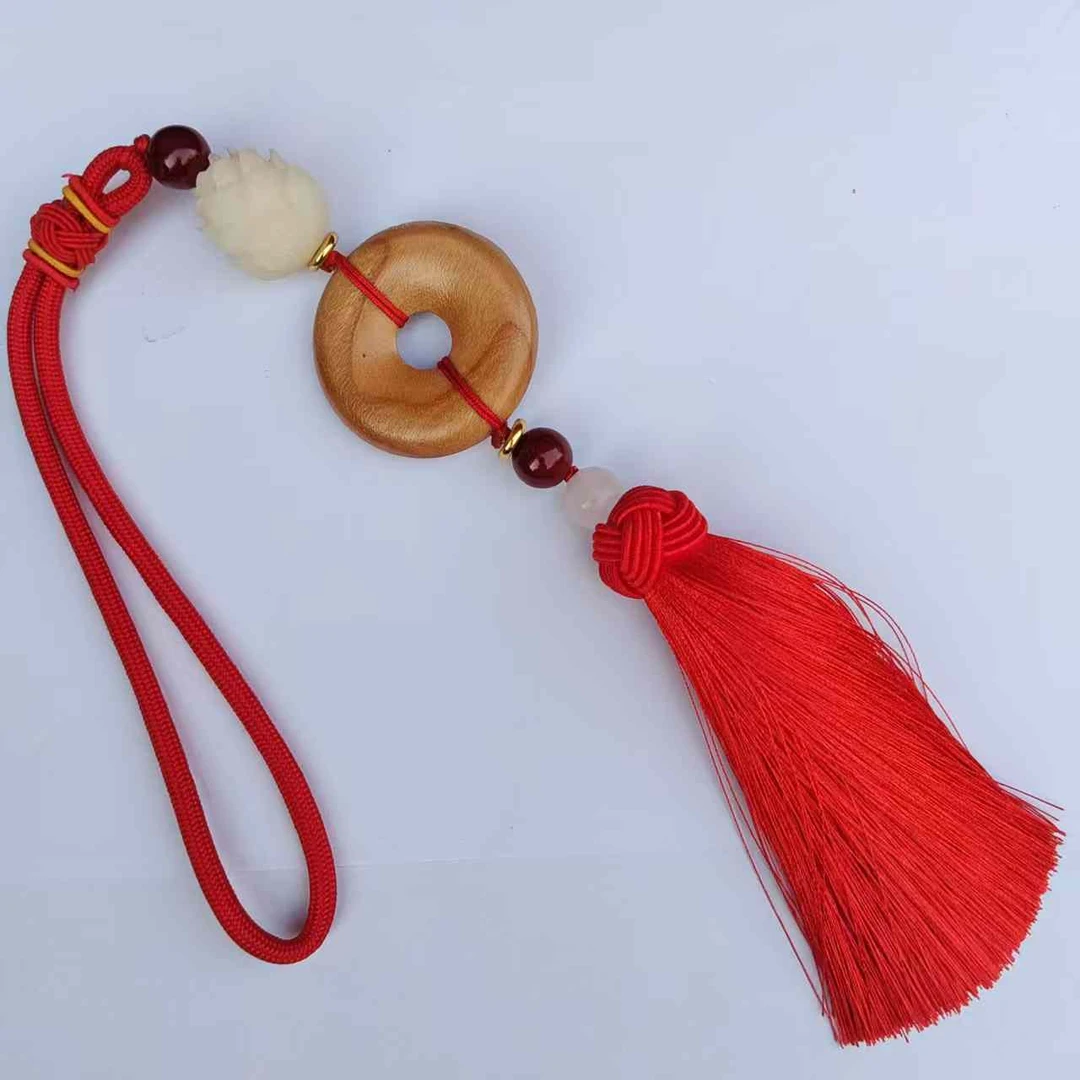 天然正宗桃木平安扣挂饰车内挂饰