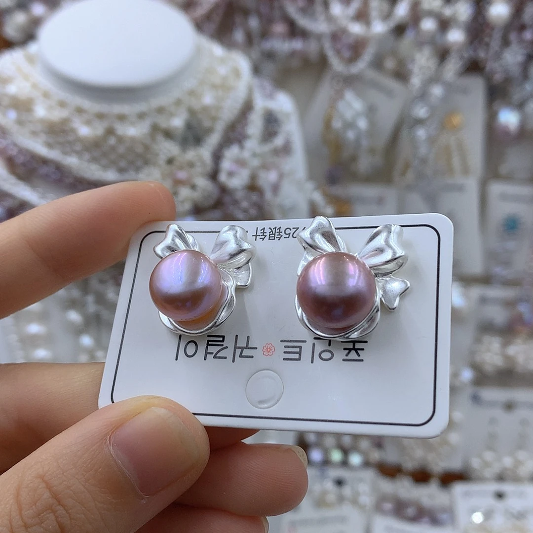 银S925镶嵌项链耳饰淡水珍珠