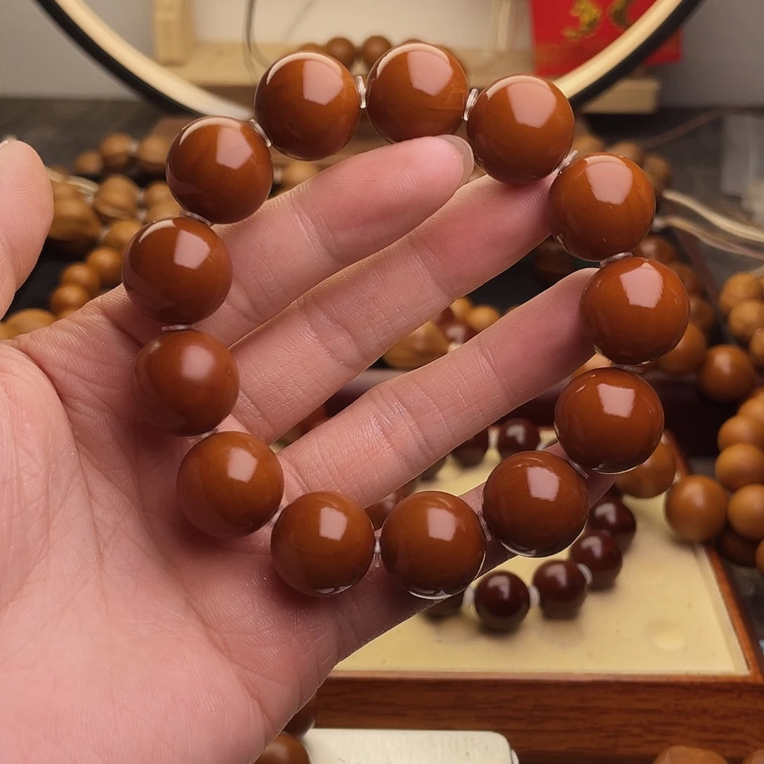 橄榄核手串/手链16.6尺寸百年老树铁核轴度一般没补没漏