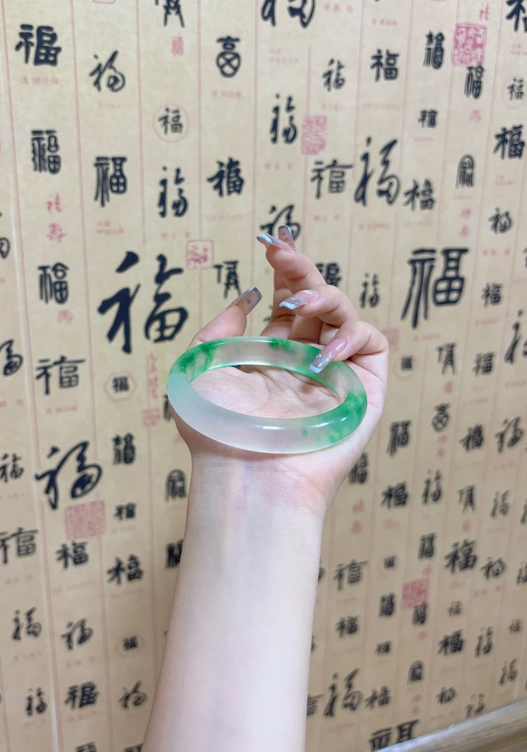 非金属珐琅手镯 新中式冰透飘花国风手镯（飘花）