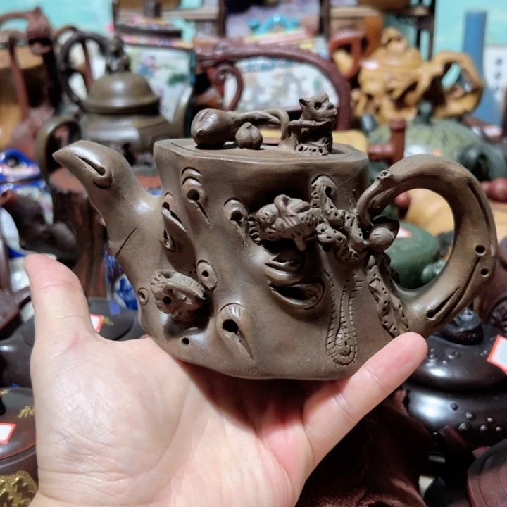 茶壶紫砂紫砂壶收藏起来了！