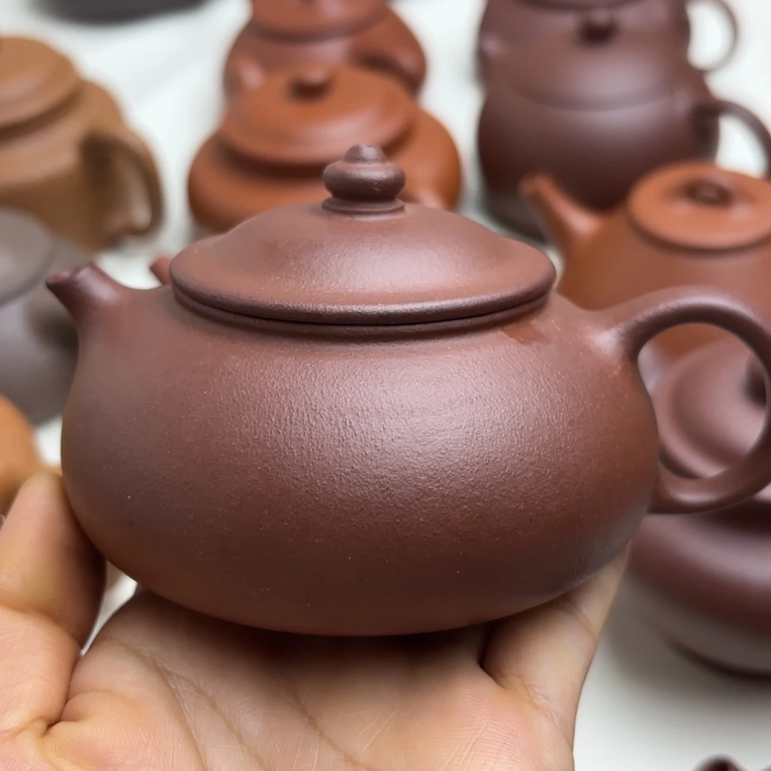 風***社茶壶紫砂紫泥寒江150cc微瑕