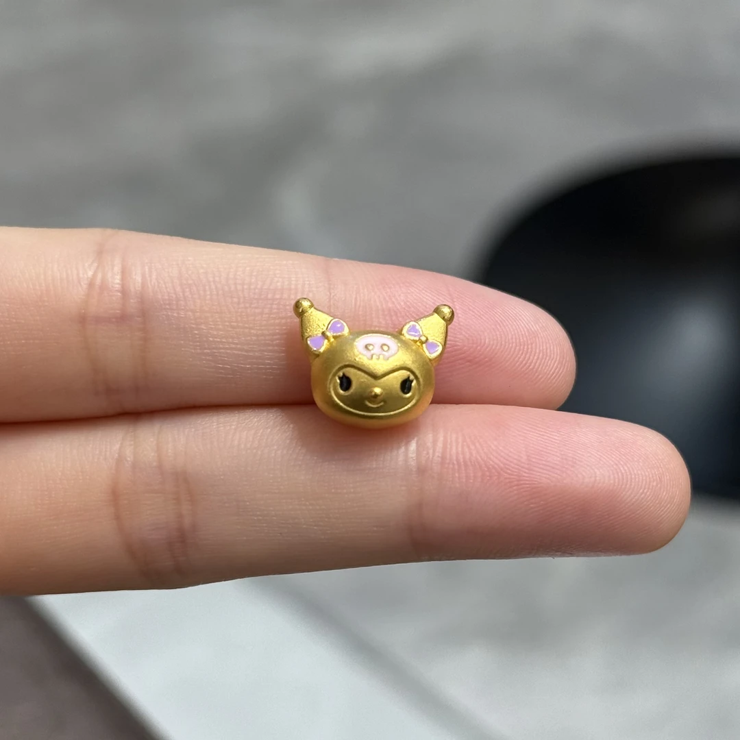 足金999 库洛米手串手工编绳古风考试节日送礼好物可爱百搭
