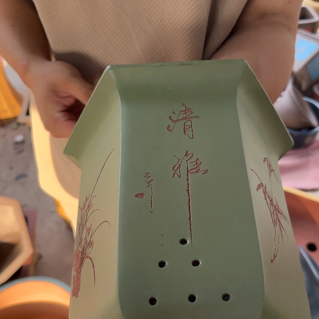 紫砂花盆口径16.21口径