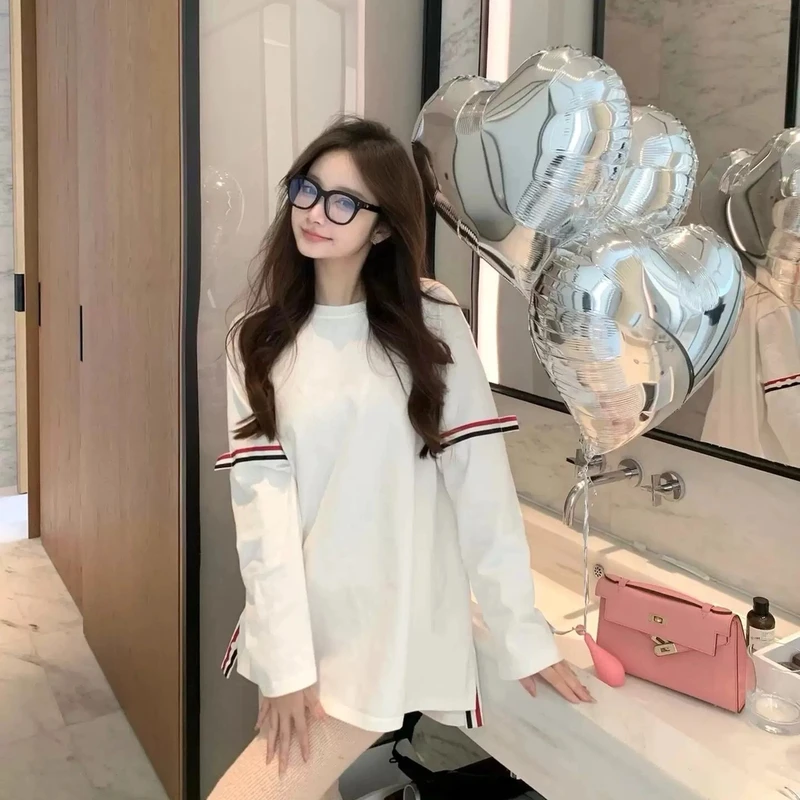 【小白】新款休闲气质宽松百搭男女同款长袖T恤