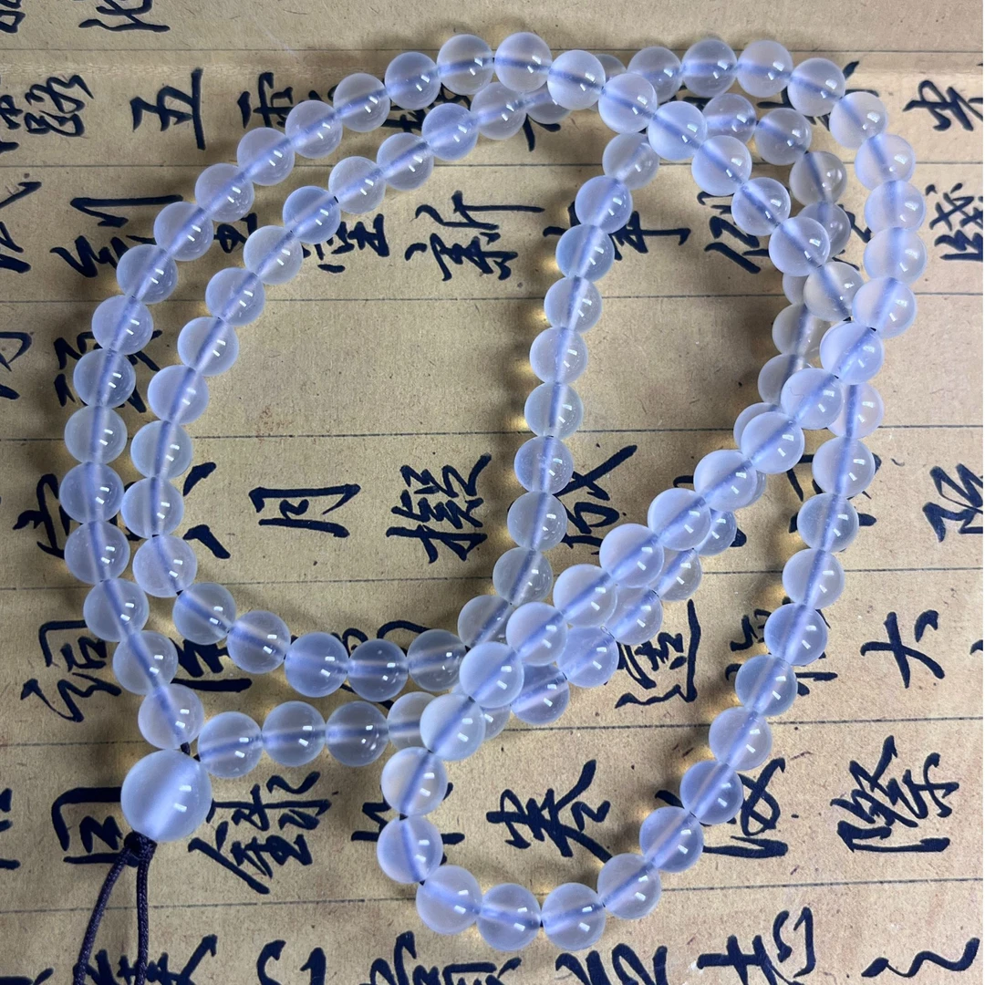 天然岫玉108粒卡6珠子(可栓吊坠佩戴)