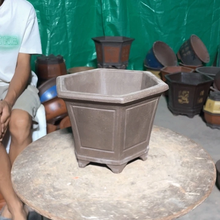 全部花朵25素面六方花盆花盆